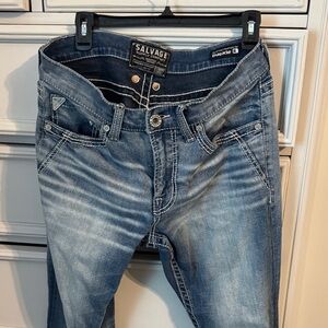 Salvage Distressed Blue Jeans
